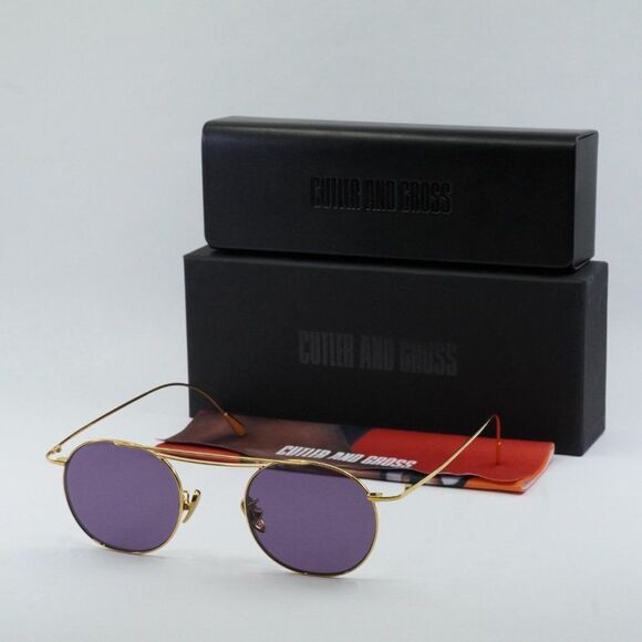 NEW CUTLER AND GROSS CG1268GPLS 001 GOLD PURPLE SUNGLASSES - Picture 10 of 10